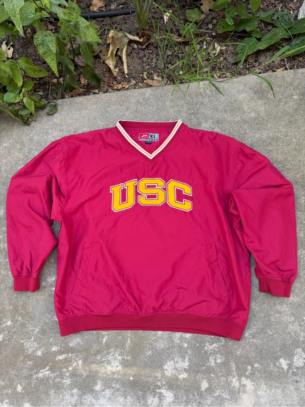 Vintage USC Red Pullover Windbreaker Pro Player XL